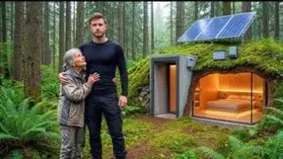 Alone in the Forest (ASMR) 😱&ndash; He Builds a Modern Home🥺 to Save an Elderly Woman&rsquo;s Life🥹