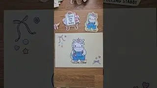 Unbox April stationery club rewards with me! #stickers #unicorn #stationery #stickershop