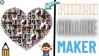 How to make phinsh college make ? Heart shape collection editing in 2 min | 2023 telugu #photoedit