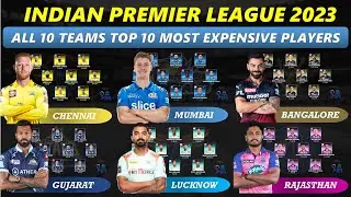 IPL 2023 -  Top 10 Most Expensive Players for All 10 Teams  | Full List | CSK | RCB | MI | KKR...