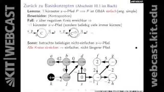 19: Negative Kosten, Bellman-Ford, K&uuml;rzeste Wege, Stra&szlig;ennetzwerke, Routenplanung, Spannb&auml;ume