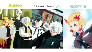 【鬼滅のMMD】Butter/If I can't have you/Insomnia【風・炎・音 | 風・玄 | 炎】