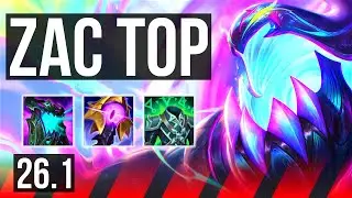 ZAC vs DARIUS (TOP) | Perfect KDA: 14/0/12, 37K damage | EUW Grandmaster | 26.1