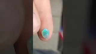 Gorgeous little opal with script pattern! #opal #blackopal #gems #green #blue #viral #script #wow