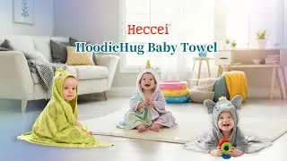 Transform your baby's bath time with the HECCEI HoodieHug Baby Towel! 🌟#baby #babytowel