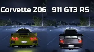 Chevrolet Corvette Z06 vs Porsche 911 GT3 RS - Need for Speed Carbon (Drag Race)