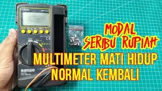 Memperbaiki multitester Sanwa CD800a rusak mati hidup