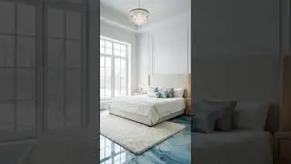 Icy Blue Metallic Epoxy Bedroom Transformation | Luxury Marble Floor (Satisfying Makeover) #home