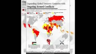 Countries with ongoing armed conflicts! #map #countries #armed #conflict #youtubeshorts #peace