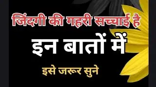 जिंदगी की गहरी सच्चाई है इन बातों में || इसे जरूर सुने || Best Motivational Speech||