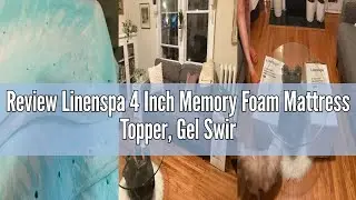 Review Linenspa 4 Inch Memory Foam Mattress Topper, Gel Swirl Memory Foam Twin XL, CertiPUR-US Certi