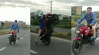 Sajid Saifi bike stunt on pulsar 150...