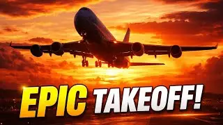 EPIC TAKEOFF AND LANDING WITH BEAUTIFULL SUNSET