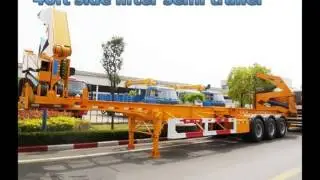 3 axle container side loader semi trailer, 40 ft Skeleton side loading container