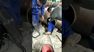 Inside the Pipe: Worker Tackles Welding Job in Confined Space