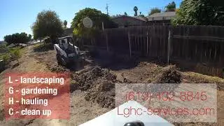 GRADING AND LEVELING A BACKYARD SAN DIEGO CALIFORNIA