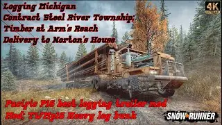 SnowRunner Best mod trailer for Pacific P16! Logging Michigan Steel River Township