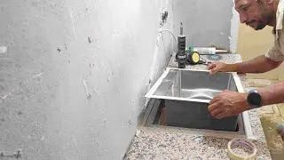 Kitchen sink installation method for washing and