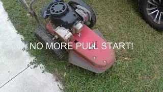 Tool Time on the Farm: Electric Start Upgrade for Earthquake String Trimmer (No Pull Cord Needed!)