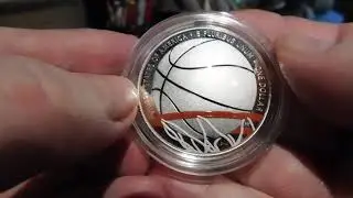 Colorized Basketball Commemorative Coins