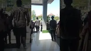SUASANA SAAT GEMPA MENGGUNCANG KOTA KUDUS. MAHASISWA PANIK BERHAMBURAN KELUAR
