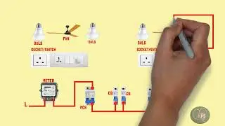 Two room complete electrical house wiring diagram/connection at home