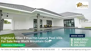 Luxury Pool Villa for Sale - Hua Hin Thailand | Highland Villas 3 Hua Hin  | Thailand Property
