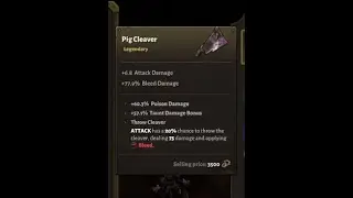 Raiders of Black Veil, The Pig Cleaver is OP!