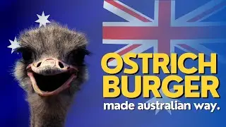 Ostrich burger - Australian bbq in Europe