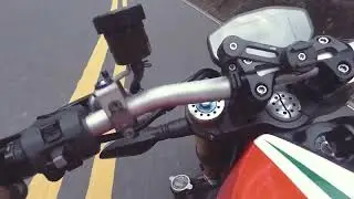 DUCATI monster 1200s stock exhaust pure engine sound RV riding #ducati #ducatimonster #monster1200s