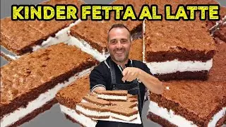 KINDER FETTA AL LATTE MORBIDISSIMI CON RIPIENO SPETTACOLARE RICETTA VELOCE FATTA IN CASA