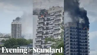 London fire: 125 firefighters tackle high-rise flat blaze in North Woolwich