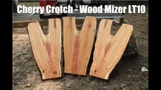 Sawing a Cherry Log into Slabs with my Wood Mizer LT10 sawmill