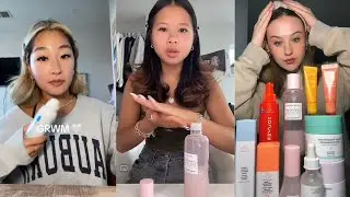 GRWM tik tok compilation || #grwm #tiktok #trending