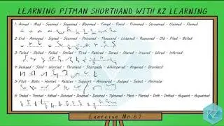 Pitman Shorthand - Exercise No.87 Dictation (25 WPM) - KZ Learning