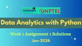 NPTEL Data Analytics with Python Week 1 Assignment 1 Solution |Jan-2026|