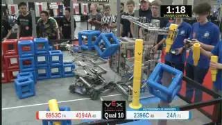 2015 VRC Tech Q10 - 6953C 4194A vs 2396C 24A - 35 to 49 - VEX Worlds 2015 - Technology Division