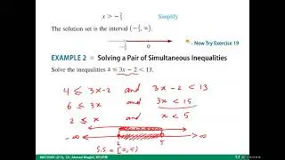 MATH001, 1.7 Solving Inequalities