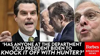 BREAKING NEWS: Matt Gaetz Presses AG Merrick Garland About Hunter Biden's Art Deals