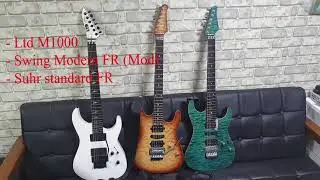 flutter comparison! -Floyd rose 1000 Vs Floyd Original German Vs Gotoh floyd (플로이드 플러터주법 성능비교)