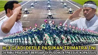 BIKIN MERINDING‼️H-3 LATIHAN PARADE DEFILE PASUKAN TRIMATRA TNI DI PUSDIKLATPASSUS KOPASSUS