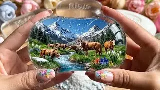 CRYSTAL SOAP CRUSHING ASMR 🌿✨ Miniature Worlds Inside Soap | 4K Relaxing #asmr #asmrsoap 