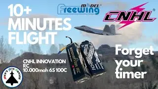 INFINITE FLIGHT TIME! CNHL INNOVATION RC 10.000mah 6S 100C/ FREEWING F-22 RAPTOR 90MM [4K 60fps HDR]
