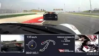 European GT4 Misano - Race 2 Lap 100 - John-Louis Jasper (RN Vision STS)