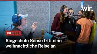 Die Singschule Sense bei den Aufnahmen f&uuml;r die Chorversion von &laquo;Voyage&raquo;