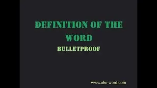Definition of the word 