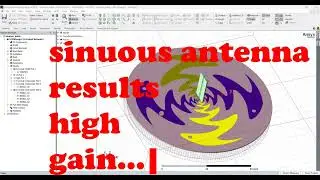 sinuous antenna design results high gain 24ghz in ansys hfss