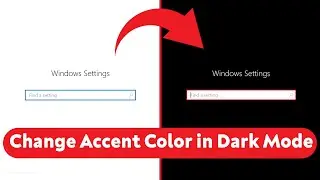 How to Change Accent Color in Dark Mode in Windows 10
