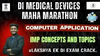 PT 3: COMPUTER APP DI MEDICAL DEVICES MAHA MARATHON DRUG INSPECTOR MEDICAL DEVICES MOST IMP TOPIC