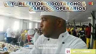 FUI CONHEÇER O REFEITÓRIO DO TRECHO 1 PARA 1.900 TRABALHADORES, veja